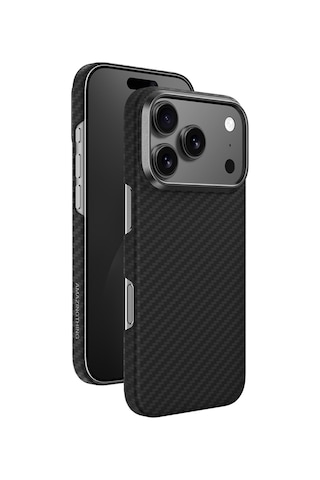 Apple Uyumlu iPhone 17 Pro Kılıf M-safe 1500d Aramid Fiber Amazingthing Titan Max Serisi Kapak Siyah Siyah