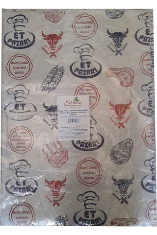 LokmanAVM Kasap Plast Lamineli Kasap Kağıdı Desenli Düz Tabaka 35