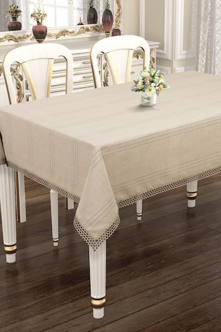 Asu 160x220 Cm Tek Masa Örtüsü Cappucino Cappucino