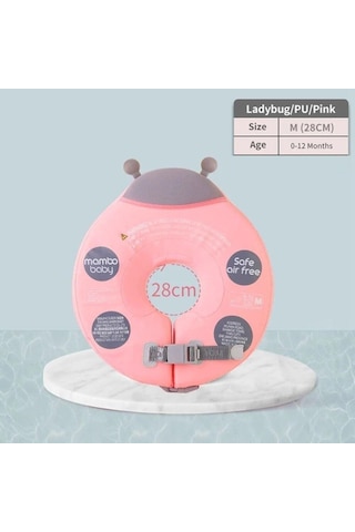 Mambobaby Boyun Destekli Yüzme Simidi - Pembe Uğur Böceği