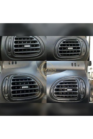 Peugeot 206 - 1998-2000  8 Parça Parlak Siyah Konsol ve Trim Kaplama,Maun Kaplama (Parlak Siyah)