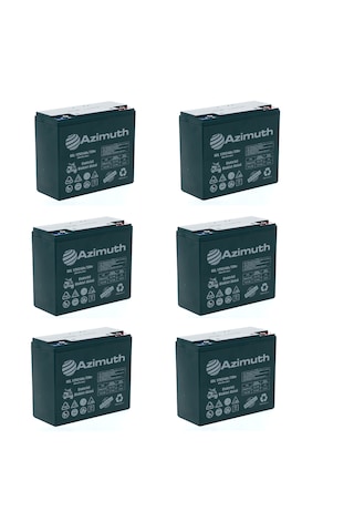Azimuth 12v 24 Ah Amper Elektrikli Bisiklet Aküsü 6lı Set