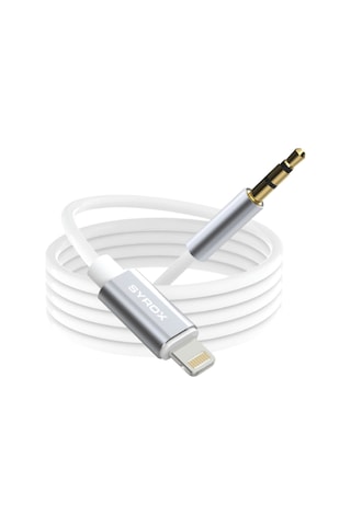 Dt24l-j Lightning - 3.5mm Aux 1mt Dönüştürücü Ses Kablosu - Beyaz