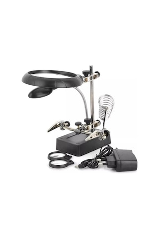 Mg16129-C Led Işıklı Büyüteçli - Mercekli Havya Sehpası Zd-126-3 (497613901)