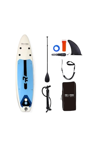 Cawooo Sup Şişme Sörf Tahtası Stand Up Paddle Board 80 320 15 Cm Açık Mavi