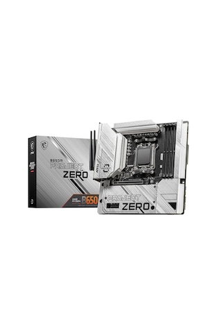 MSI B650M Project Zero AMD B650 7600 MHz (OC) DDR5 Soket AM5 mATX Anakart