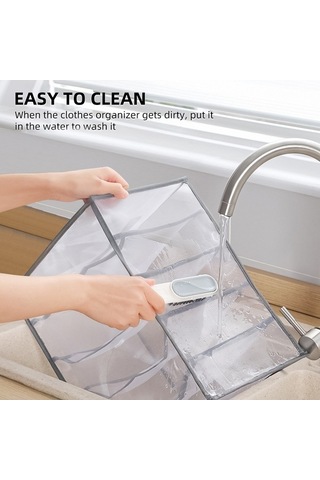 Novahub 5 Adet Giysi Düzenleyici 5/7/9/12 Izgara Dolap Düzenleyici Depolama Çekmece Bölücüler Gardırop Giysi Kutusu Kot Pantolon Tişört İç Çamaşırı Gri