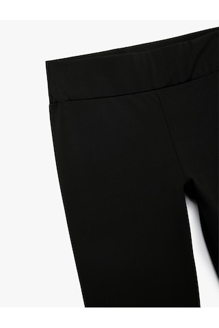 Koton Yüksek Bel Slim Fit İnterlok Spor Tayt Siyah 5sak40274nk SiYAH