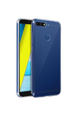 Huawei Y6 2018 Kılıf Zore Süper Silikon Kapak Renksiz