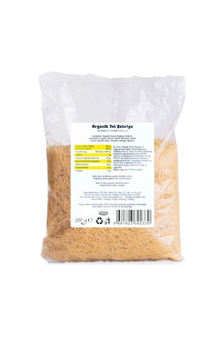 Ots Organik Tel Şehriye 500 gr (Organik Sertifikalı, Pestisit Analizli)