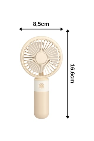 Taşınabililir Mini Usb Şarjlı 3 Kademeli El Masaüstü Vantilatör Fan Soğutucu Ym88214 Kahverengi Açık