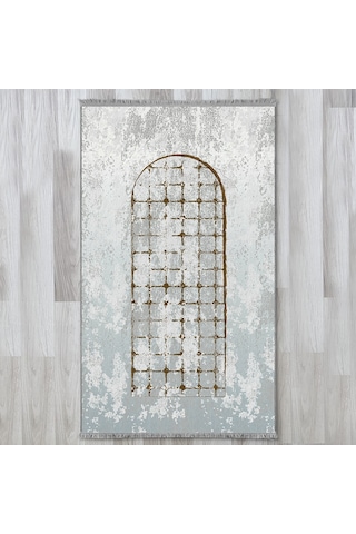 Evaşk EVAŞK408B66 Namazlık Dokuma Halı Kaymaz Muslumana Seccade Mavi