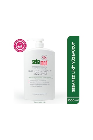 Sebamed Hassas Ciltler İçin Pentavitin İçerikli Nemlendirici Etkili Yüz ve Vücut Temizleme Jeli 1000 ML