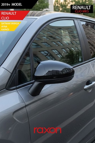 Renault Clıo Mk5 2019+ Batman & Yarasa Ayna Kapağı Parlak Piano Black Sport