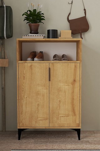 1203 Ada Ayakkabılık 4 Raflı 2 Kapaklı Çok Amaçlı Dolap Safir Safir