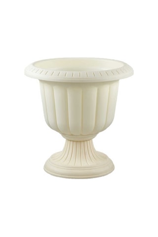 Serinova N002 Ayaklı Nergis Saksı 25,3 Litre Kirli Beyaz