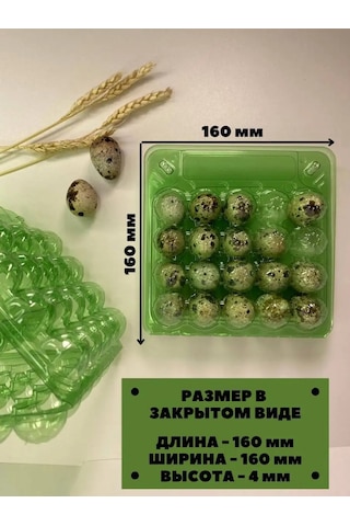 Tpt 20 Gözlü Bıldırcın Yumurtası İçin Tepsi - 20 Adet 101068142 Smaragd Yeşili