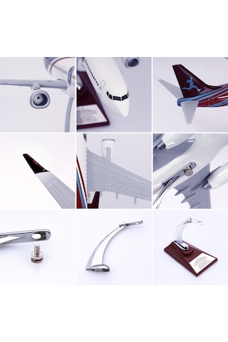 Zekupp - Maket Uçak Boeing 737-800 1/100 - Bordo Mavi Taraftar