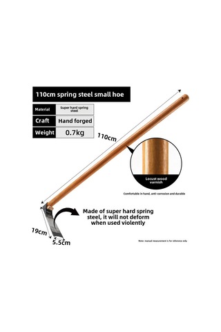 Monyee 110 Cm Yaylı Çelik Bahçe Aleti - Çalıp, Toprak Kazıp, Ot Kaldırabilen Ev Ve Çiftlik Kullanıma Uygun Çok Amaçlı Pala