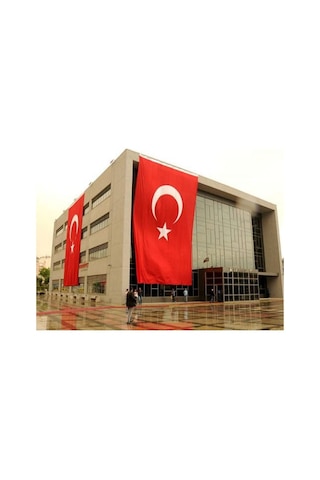 4X6 Metre En Alpaka Aplike Kumaş Türk Bayrağı