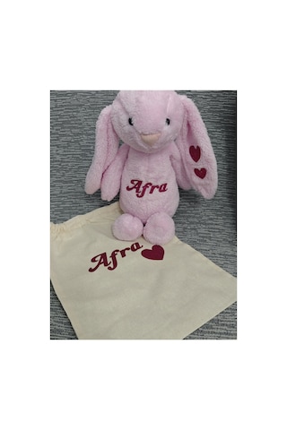 İsme Özel Peluş Tavşan-uyku Arkadaşı Pembe Pembe İsme Özel Peluş Tavşan-uyku Arkadaşı Pembe Pembe