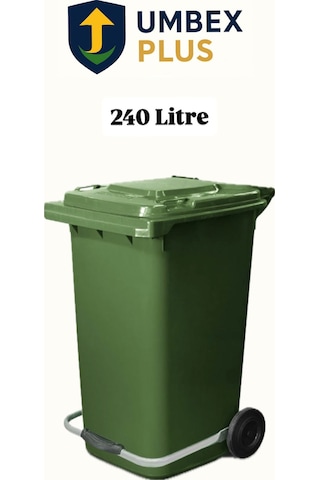 Plastik Metal Pedallı Çöp Konteyneri 240 Litre Konteyner - Isıya Dayanıklı Malzeme - Yeşil Plastik Metal Pedallı Çöp Konteyneri 240 Litre Konteyner - Isıya Dayanıklı Malzeme - Yeşil