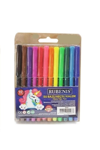 Rubenis Keçeli Kalem 12'li Çok Renkli
