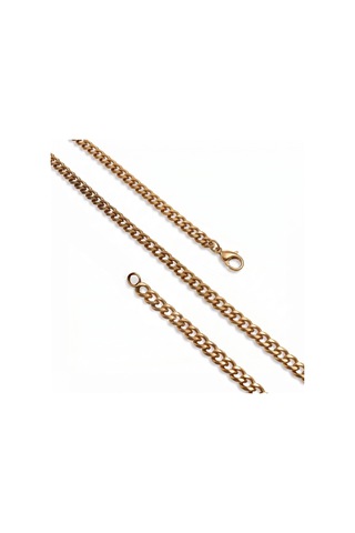 Beycen Aksesuar Mariner Zincir Erkek Çelik Kolye 6x2mm 55cm Gold 3902eck037 Çok Renkli