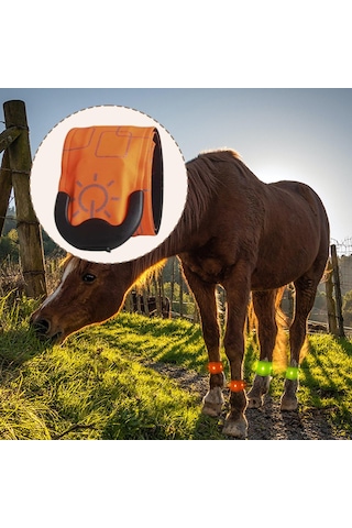 Homyl Açık At Binme Koşu Için Led Ayak Bileği Turuncu Turuncu