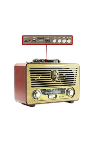 Meier M-115Bt Usb/Sd Bluetooth Şarjlı Nostaljik Radyo