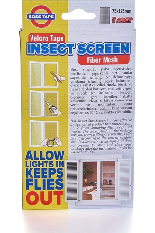 Pencere Cam Sineklik 75X125Mm Cırt Bantlı