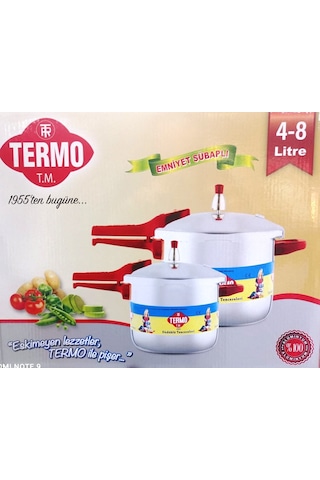 Termo 4 - 8 Litre 2li Düdüklü Tencere Alüminyum Pres Baskı %100