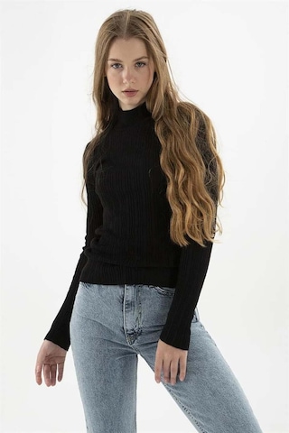 Fashion Friends Kadın Yarım Balıkçı Kazak 23k0389k1 Siyah