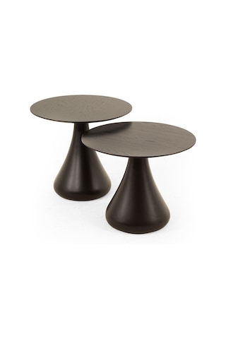 Mushroom Set Sehpa Mantar Sehpa Siyah Rehome