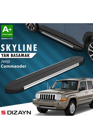 S-dizayn Jeep Commander Skyline Krom Yan Basamak 173 Cm 2006-2010 A+ Kalite