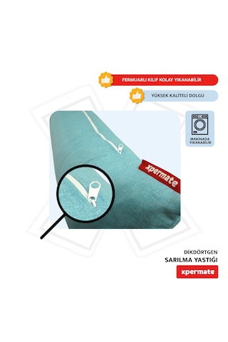 Xpermate Sarılma Yastığı Bacak Arası Yastığı Silindir 150cm Mavi