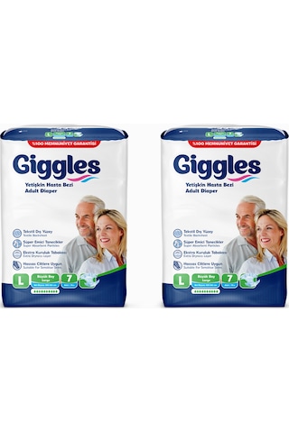 Giggles Yetişkin Bel Bağlamalı Hasta Bezi Large 2 x 7'Li