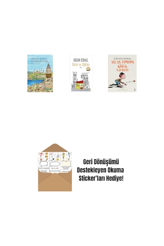 İstanbul İstanbul Ciltli + Eskici Ve Oğulları Midi Boy + Aslan Tomson - Köpek Yavrusu + Okuma Sticker'ları