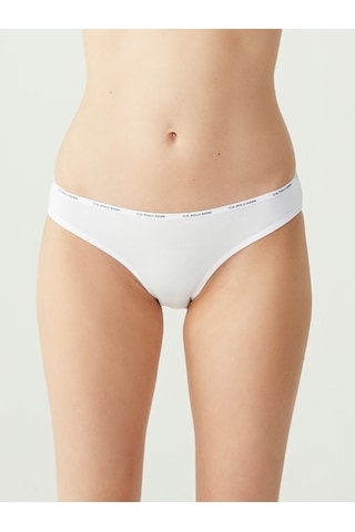 U.S. Polo Assn. Kadın Çok Renkli 5Li Düşük Bel Slip 67001 Ten Rengi