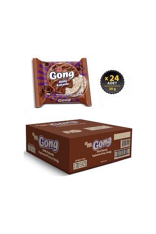 Gong Sütlü Çikolata Kaplamalı Pirinç Patlağı 30 G X 24 Adet
