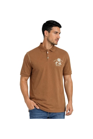 Arma Ar-ma Erkek Polo Yaka Tişört Resim Baskili Örme Kumaş Regular Fit %100 Pamuk 30/1 Çift Toplama Penye Pike Y31374358402 Kahverengi-k7