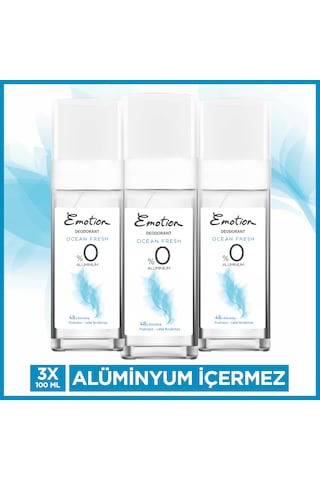 Emotion Ocean Fresh Pump Sprey Kadın Deodorant 3x100 Ml