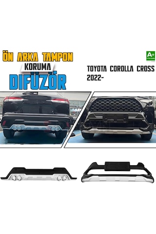 S-dizayn Toyota Corolla Uyumlu Cross Ön Ve Arka Tampon Koruma Difüzör Seti 2022 Üzeri A+ Kalite
