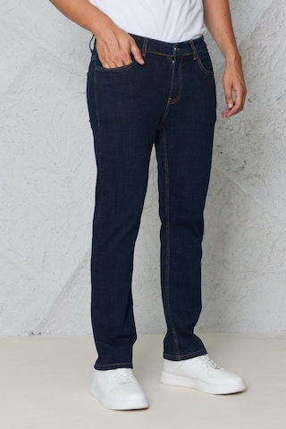 Myrab Denim Erkek Siyah Regular Fit Rahat Kesim Denim Zift Mavi Jeans Lacivert