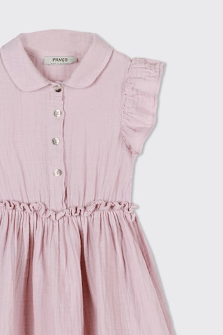 Panço Kız Çocuk Müslin Elbise Pembe