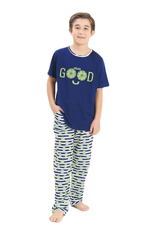 Yeni İnci Kısa Kollu Erkek Çocuk Pijama Takım Cep340 001