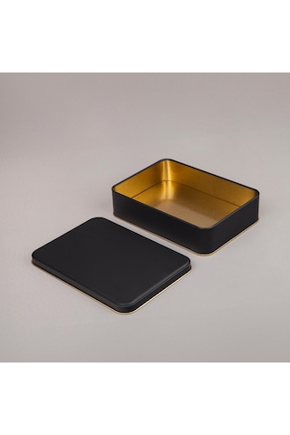 Mat Siyah Metal Kutu 19x13,5x4,5 Cm