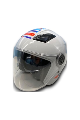 Motosiklet Kask Yazlık Model Gri