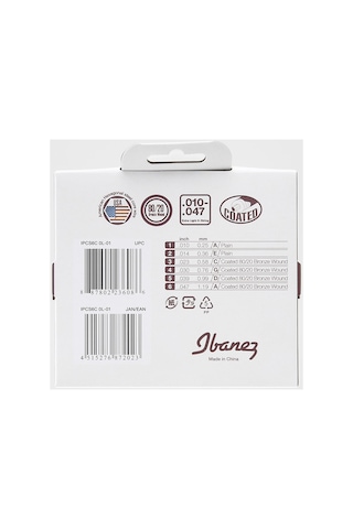 Ibanez 6 Telli Piccolo Ekstra Hafif Tel Seti 650 Mm Uzunluk, Ewp İçin - .010/.014/.023/.030/.039/.047 Kaplamalı 80/20 Ipcs6c