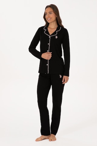 U.s. Polo Assn. Kadın Siyah Pijama Takım 50318815-vr046 Siyah